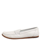 Dolce & Gabbana White Leather Loafers Moccasins Slip On Shoes
