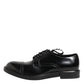 Dolce & Gabbana Black Leather Dress Lace Up Men Formal Shoes