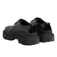 Dolce & Gabbana Black Patent Leather Trekking Derby Shoes