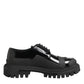 Dolce & Gabbana Black Patent Leather Trekking Derby Shoes