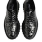 Dolce & Gabbana Black White Calfskin Chunky Derby Shoes