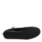 Dolce & Gabbana Black Quilted Leather Lace Up Sneakers Shoes