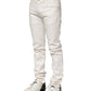 Dolce & Gabbana White Cotton Skinny Men Denim Jeans
