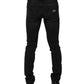 Dolce & Gabbana Black Cotton Skinny Men Denim Jeans