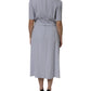Dolce & Gabbana Gray Viscose ShortSleeve Sheath Midi Dress
