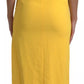 Dolce & Gabbana Yellow One Shoulder Side Slit Sheath Dress