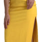 Dolce & Gabbana Yellow One Shoulder Side Slit Sheath Dress