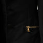 Dolce & Gabbana Black Wool Zipper Detailing Blazer Jacket