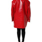 Dolce & Gabbana Red Lambskin Full Zipper Jacket