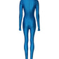 Dolce & Gabbana Blue Nylon Turtleneck Bodycon Jumpsuit Dress