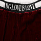 Dolce & Gabbana Red Viscose DG Logo Mid Waist Pants