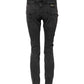 Dolce & Gabbana Gray Skinny Cotton Mid Waisted Denim Jeans