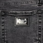 Dolce & Gabbana Gray Skinny Cotton Mid Waisted Denim Jeans