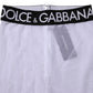 Dolce & Gabbana Gray Nylon DG Logo Mid Waisted Leggings Pants