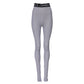 Dolce & Gabbana Gray Nylon DG Logo Mid Waisted Leggings Pants