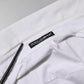 Dolce & Gabbana White Cotton Collared Long Sleeves Top Shirt
