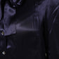 Dolce & Gabbana Dark Purple Silk Ascot Collared Blouse Top