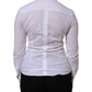 Dolce & Gabbana White Cotton Collared Long Sleeves Top Shirt