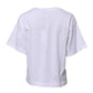 Dolce & Gabbana White Cotton Graphic Print Crew Neck T-shirt