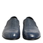 Dolce & Gabbana Blue Exotic Leather Slip On Loafers Men Dress Shoes