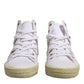 Maison Margiela White Lace Up Mid Top Women Sneakers Shoes