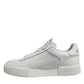 Dolce & Gabbana White Miami Leather Low Top Men Sneakers Shoes