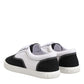 Dolce & Gabbana Black Cotton Canvas Lace Up Men Sneakers Shoes