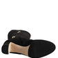 Dolce & Gabbana Black Suede Leather Knee High Boots Shoes