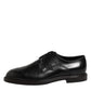 Dolce & Gabbana Black Leather Derby Wingtip Formal Shoes