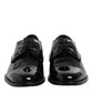 Dolce & Gabbana Black Patent Leather Derby Formal Dress Shoes