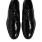 Dolce & Gabbana Black Patent Leather Derby Formal Dress Shoes