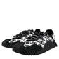 Dolce & Gabbana Black Logo Lace Up Low Top NS1 Sneakers Shoes