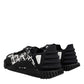 Dolce & Gabbana Black Logo Lace Up Low Top NS1 Sneakers Shoes