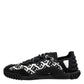 Dolce & Gabbana Black Logo Lace Up Low Top NS1 Sneakers Shoes