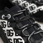 Dolce & Gabbana Black Logo Lace Up Low Top NS1 Sneakers Shoes