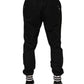 Dolce & Gabbana Black Cotton Logo Tape Men Jogger Pants