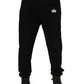 Dolce & Gabbana Black Cotton Crown Jogger Sweatpants Pants