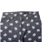 Dolce & Gabbana Dark Gray Logo Cotton Skinny Slim Denim Jeans