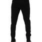 Dolce & Gabbana Black Cotton Men Jogger Sweatpants Pants
