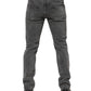 Dolce & Gabbana Gray Cotton Logo Plaque Denim Jeans