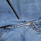 Dolce & Gabbana Blue Washed Tattered Logo Plaque Denim Jeans