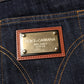 Dolce & Gabbana Dark Blue Cotton Logo Plaque Men Denim Jeans