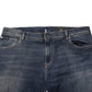 Dolce & Gabbana Blue Cotton Logo Plaque Slim Denim Jeans