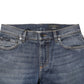 Dolce & Gabbana Blue Washed Skinny Logo Plaque Men Denim Jeans