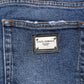 Dolce & Gabbana Blue Cotton Logo Plaque Skinny Men Denim Jeans