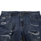 Dolce & Gabbana Blue Cotton Camouflage Denim Jeans