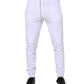 Dolce & Gabbana White Cotton Drawstring Jogger Pants