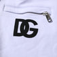 Dolce & Gabbana White Cotton Drawstring Jogger Pants