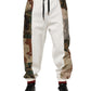Dolce & Gabbana White Patchwork Mens Jogger Pants