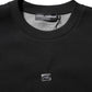 Dolce & Gabbana Black Modal DG Logo Plaque Pullover Sweater
